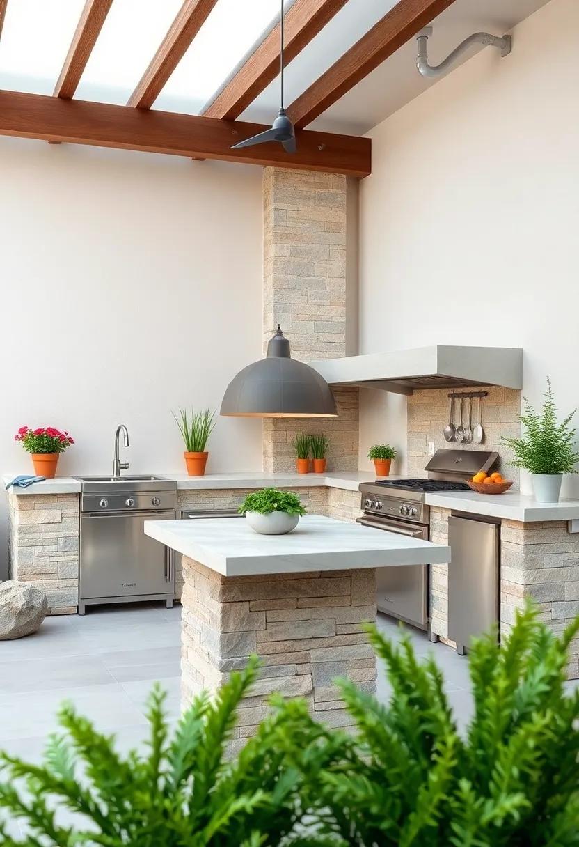 Eco-Friendly design: Recycled stone materials and energy-efficient appliances turn your outdoor kitchen into an ‍eco-conscious culinary ⁤retreat