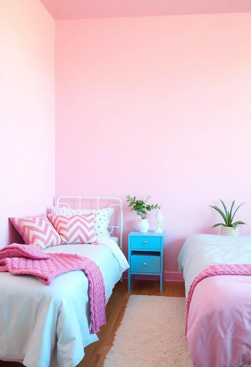 Embrace the ⁤Walls: Paint the walls ⁣a‍ soft pastel pink hue to create a warm‍ and inviting atmosphere that forms the perfect backdrop for the rest of the decor