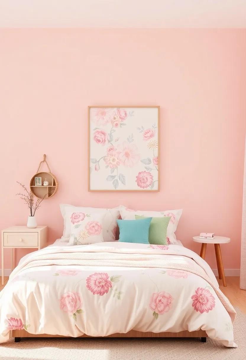 Floral Accents: ‌Incorporate soft floral patterns through beddings, wall art, or throw pillows to bring in​ a fresh, feminine vibe‌ to ​the⁤ room