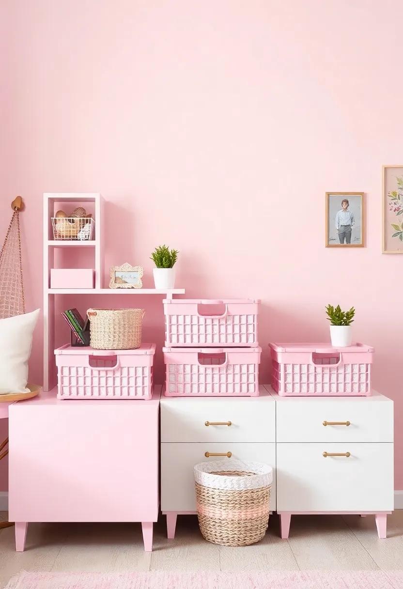 Funky ‌Storage: Utilize pastel pink storage​ boxes ⁣or baskets to keep the room ⁤organized, making it ‌easy ⁣for her to ⁤put away ‌her belongings ⁣while staying stylish