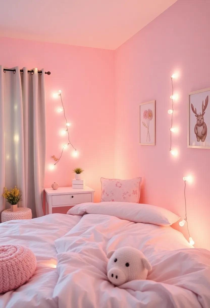 String ‌Lights: Hang fairy ‌lights or pastel-colored string ⁣lights around the room for ‌a twinkling effect that adds a magical ambience,especially at night