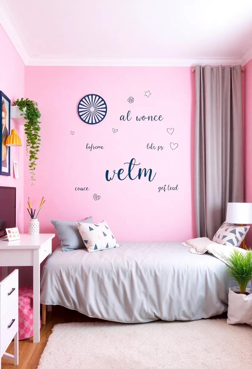 DIY Wall Decals: ⁢Get creative‌ by making DIY ​wall decals in fun shapes or inspirational words to sprinkle a personal touch throughout the room
