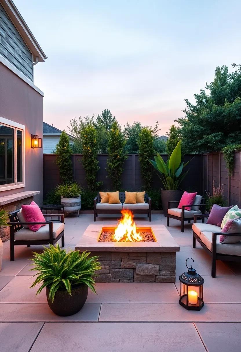 Fire Pit Feature: Incorporate a fire pit for⁣ warmth and a cozy ‌glow, allowing guests to⁢ roast⁤ marshmallows and enjoy the flickering flames between scenes