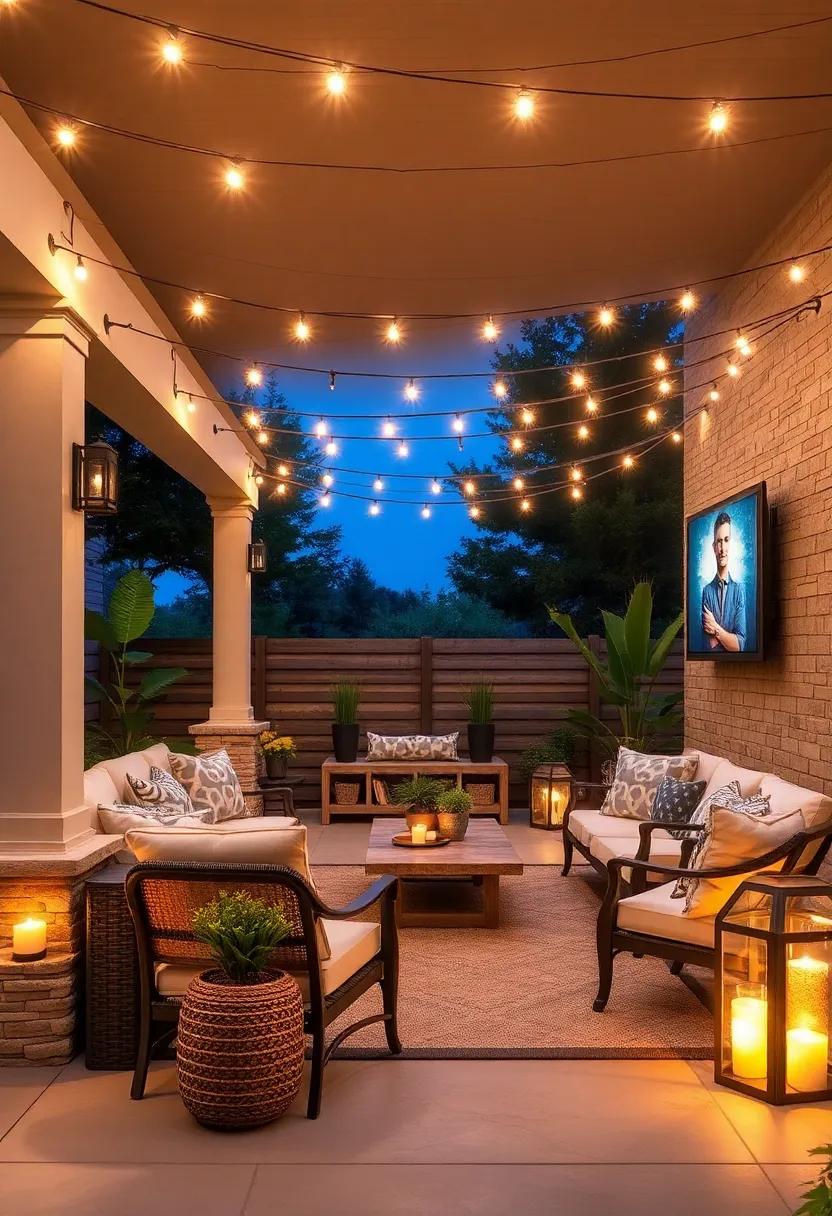 String Lights Galore: hang an array of twinkling string lights ‌above your patio to create ⁤a⁢ magical, starry ambiance perfect for movie nights