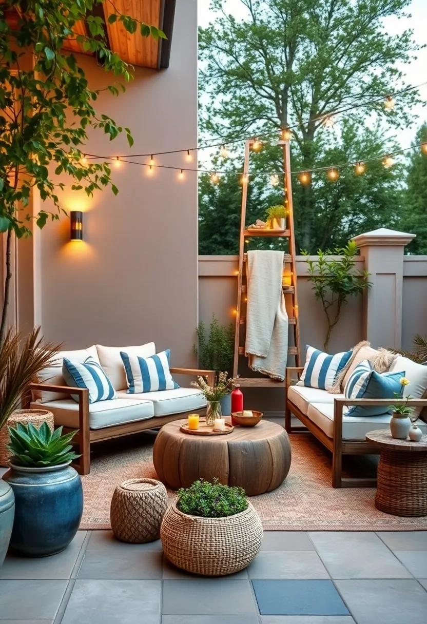 Vintage Ladder Display: Use a vintage ladder to hang blankets or⁤ fairy lights, serving as a⁣ charming decorative piece‌ while⁢ offering practicality