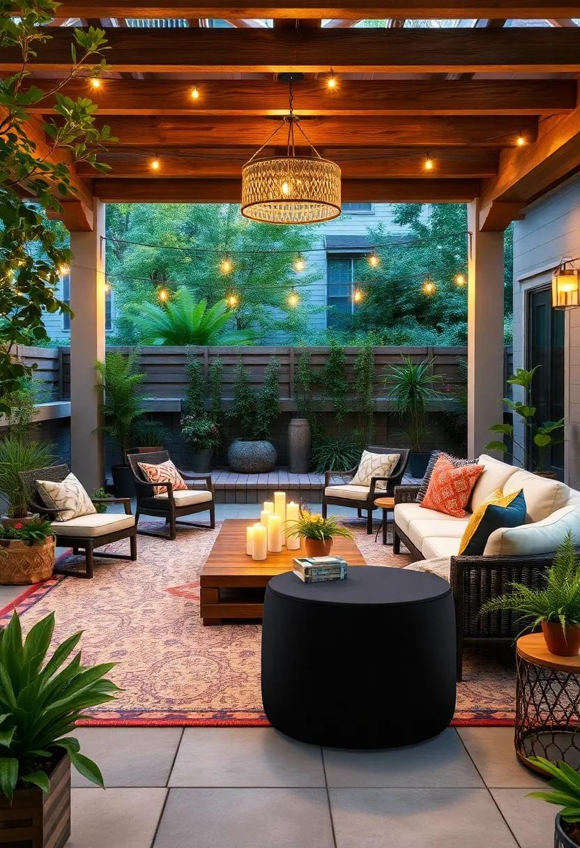 outdoor Rugs: Add an outdoor rug to ⁢define your movie area, providing⁣ texture and warmth and ​tying your​ space together visually