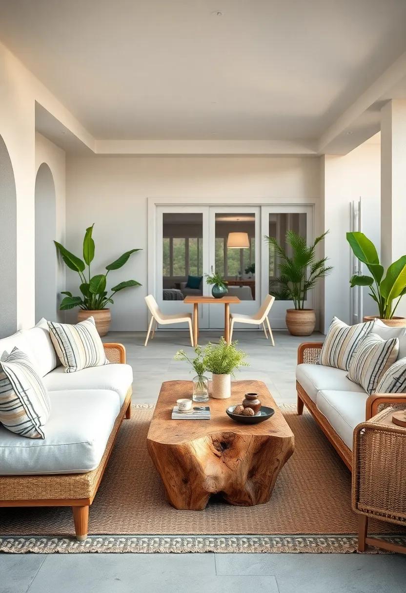 Add a‌ touch of coastal flair with a⁤ whitewashed lounge suite and a driftwood-style coffee table, evoking beachy⁣ breezes and warm sunsets