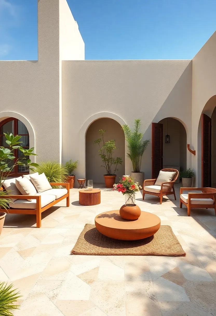 Dive into mediterranean luxury with a low-back chaise‍ lounge⁢ and a terracotta coffee table, inviting leisurely sun-soaked afternoons