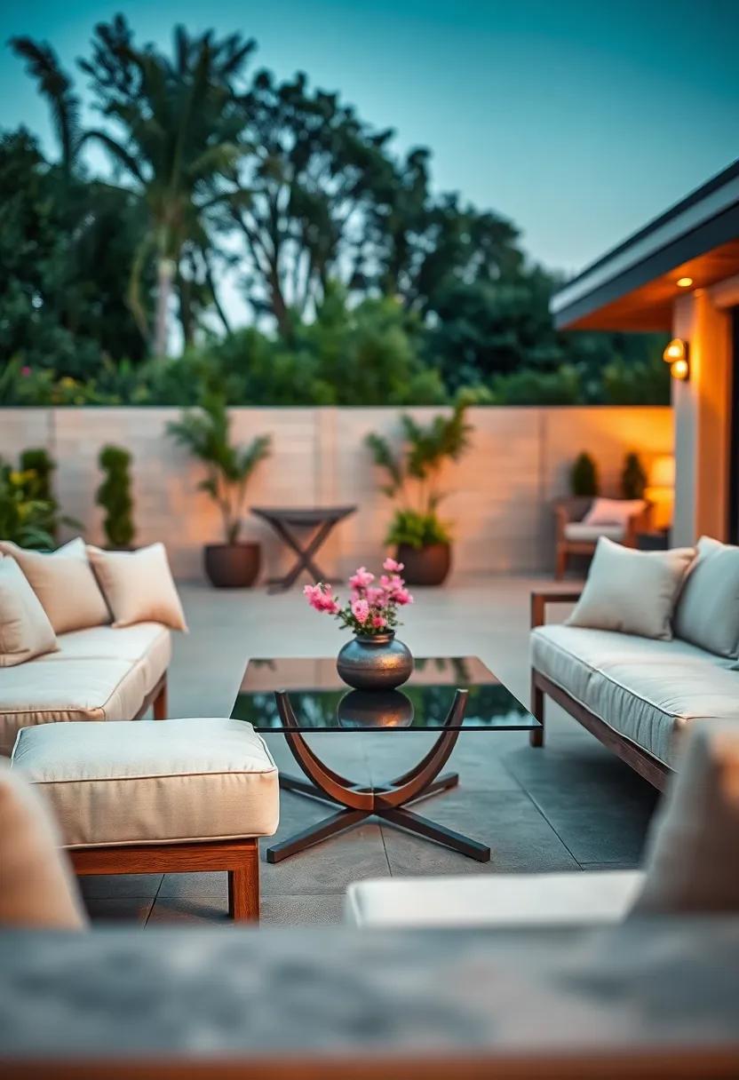 Experience elegance with a deeply ⁤cushioned lounge and a ⁤stylish glass coffee table that ⁤reflects‌ the beauty of your outdoor surroundings