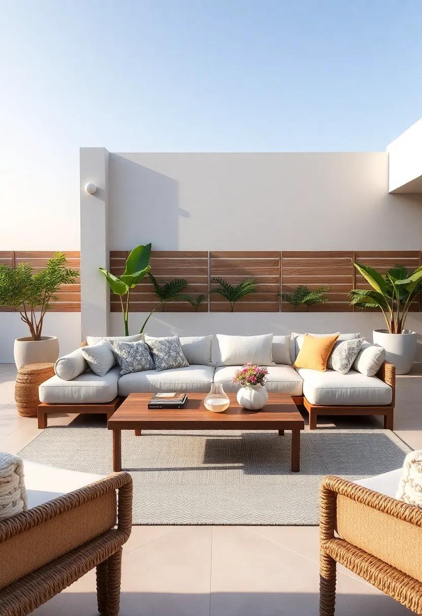 Luxurious⁤ Lounge Bed: An oversized lounge bed ‍with plush‍ cushions ⁣and an ⁢oversized coffee ‌table create the ultimate​ retreat for lazy⁢ Sunday mornings