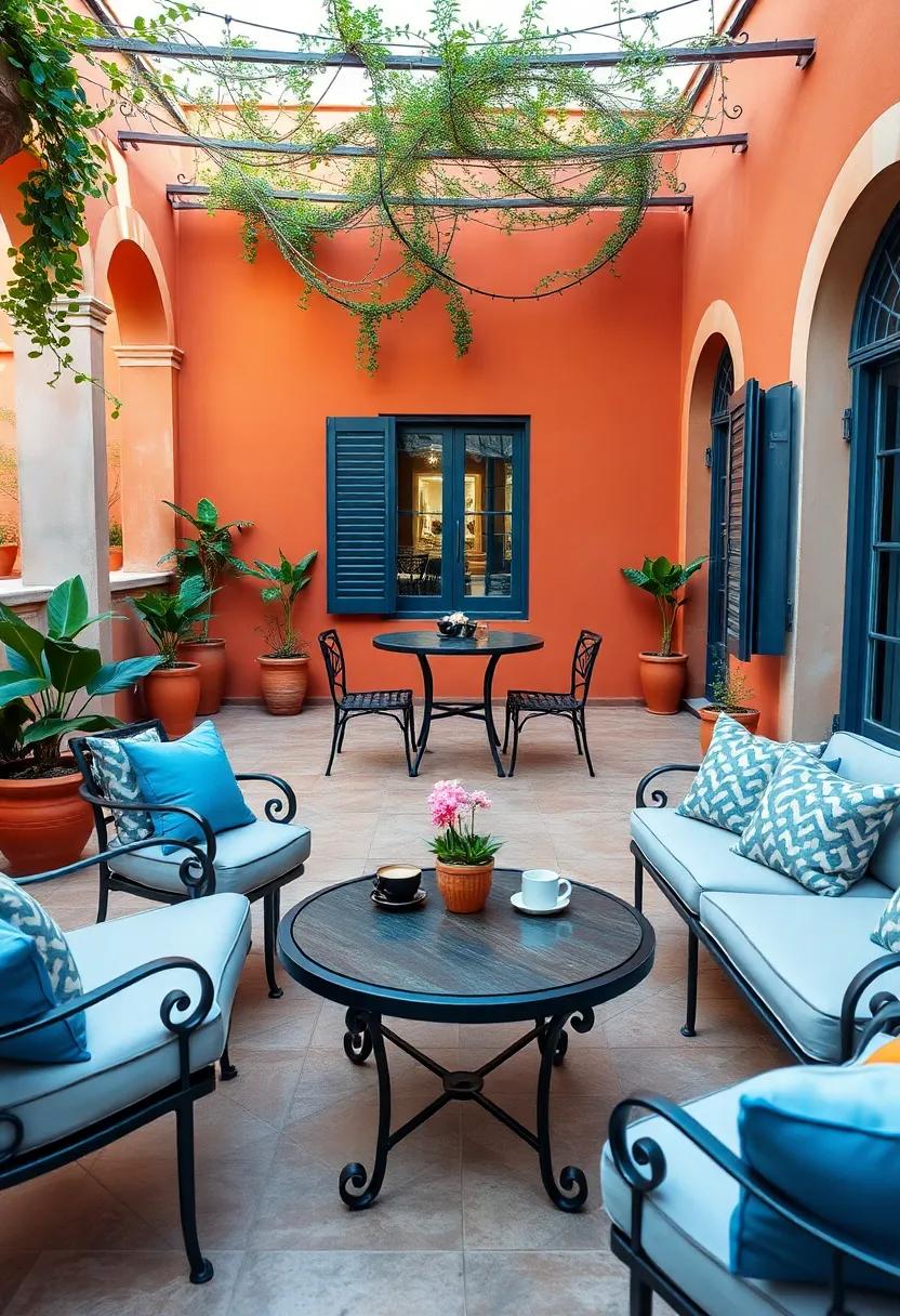 Mediterranean Escape: Terracotta hues⁤ and wrought iron accents transport you⁤ to a sunny terrace, ideal for sipping espresso under the stars