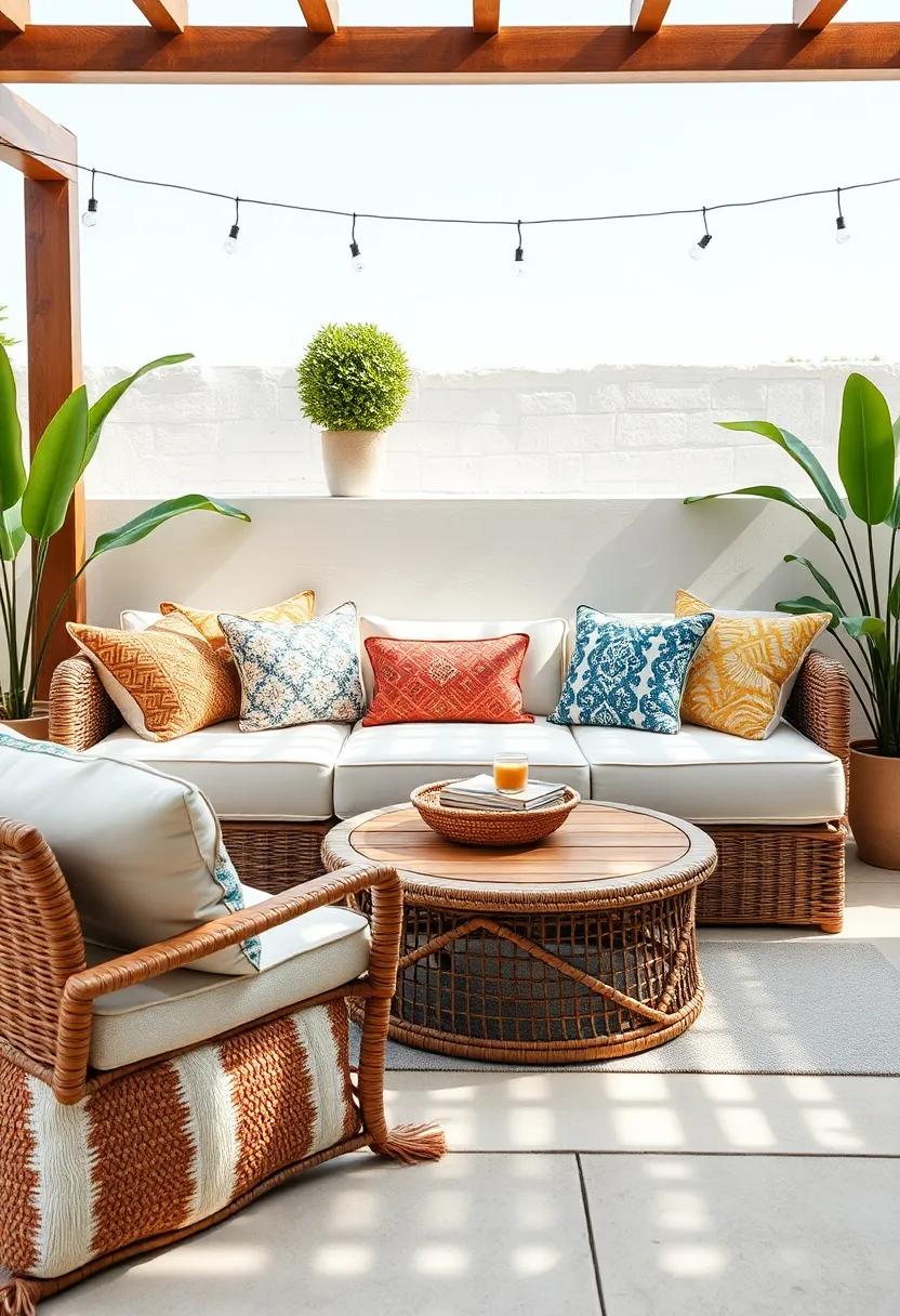 Embrace the bohemian vibe‍ with a chic oversized daybed, layered with plush throw pillows in varying textures and patterns for ‌an eclectic outdoor retreat