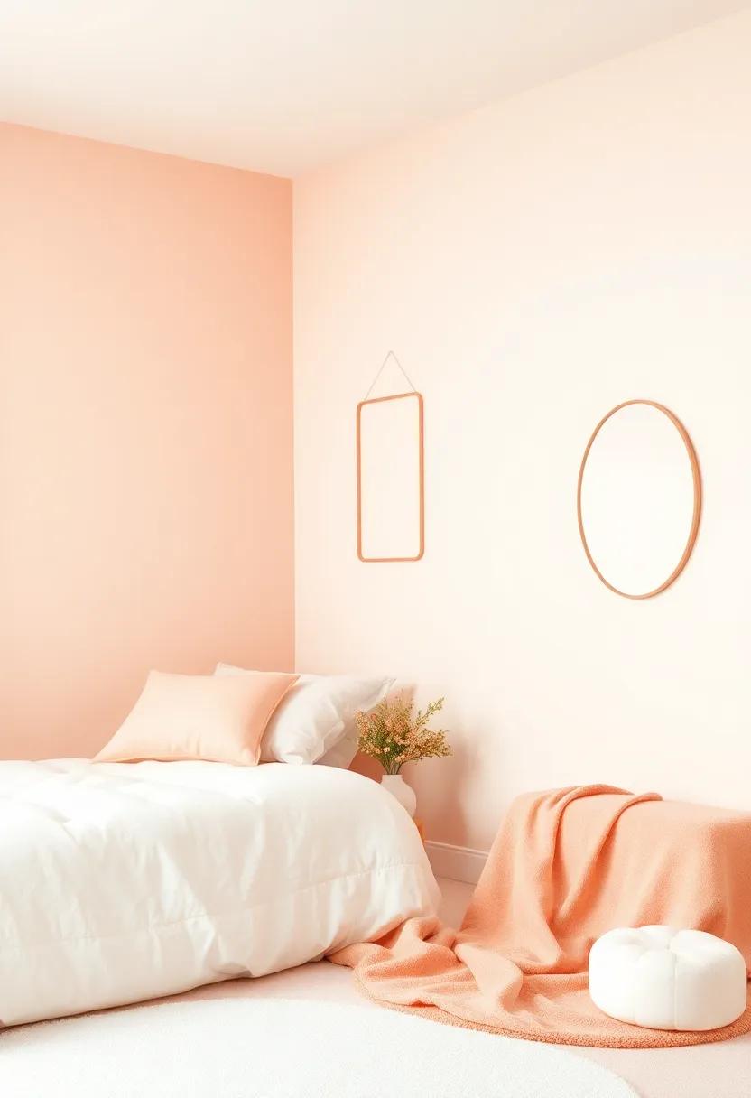 Mixing Textures: Enhancing Peach Decor with a Variety of Soft Materials