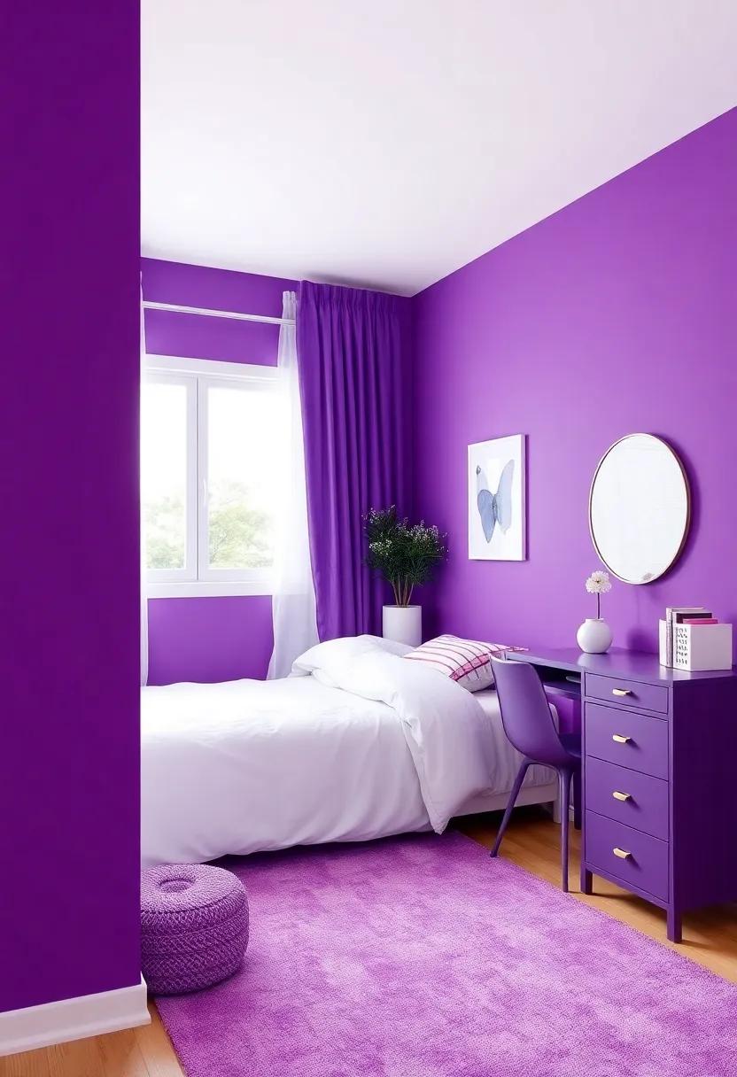Captivating Purple Wall Colors That Spark Joy ⁣and Creativity in a Teen's Room