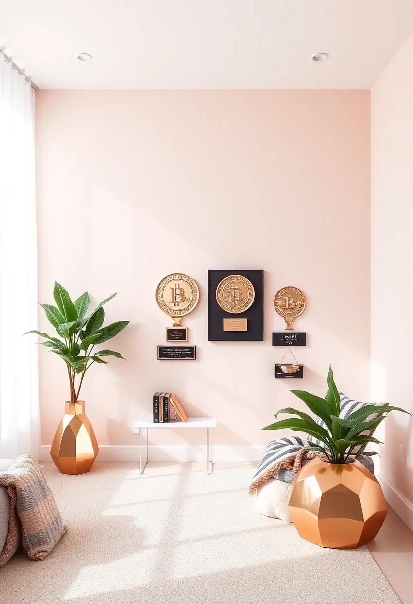 Rose gold Displays of awards and Achievements in a Stylish Manner