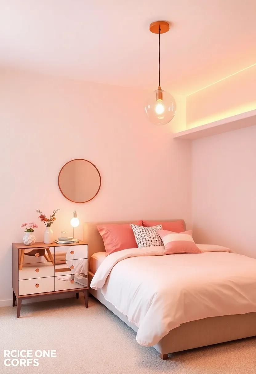 Rose Gold Lighting Fixtures Bringing Warmth and ⁣Glamour to the Teen Space