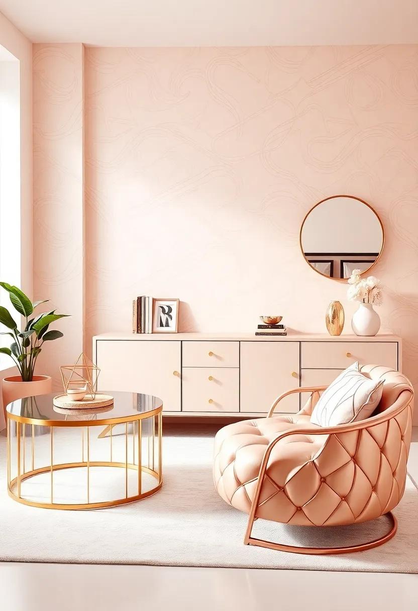Stylish ‌Rose Gold Furniture Selections Melding Comfort with Chic Design