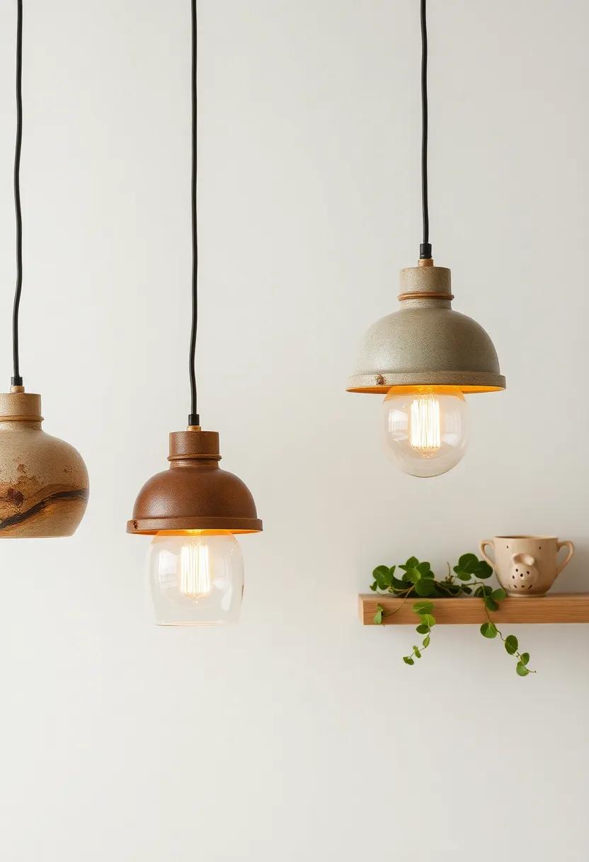 Ceramic Pot Lights:​ These‍ delightful⁢ ceramic pendant lights⁢ in earthy ⁤colors are perfect for ⁤adding a pop⁣ of personality while ensuring‍ even ‌illumination