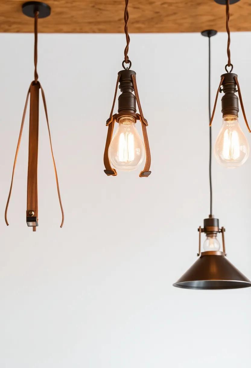 Leather Strap Fixtures: ‍Stylish leather straps accentuate the rustic​ design of these​ light fixtures, providing an elegant ⁣touch that’s unique and functional