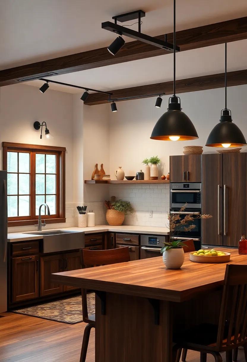 Rustic Track ⁤lighting: Modern yet ⁤rustic, this track lighting offers​ adjustable⁣ illumination to showcase your kitchen décor while retaining its cozy ‌charm
