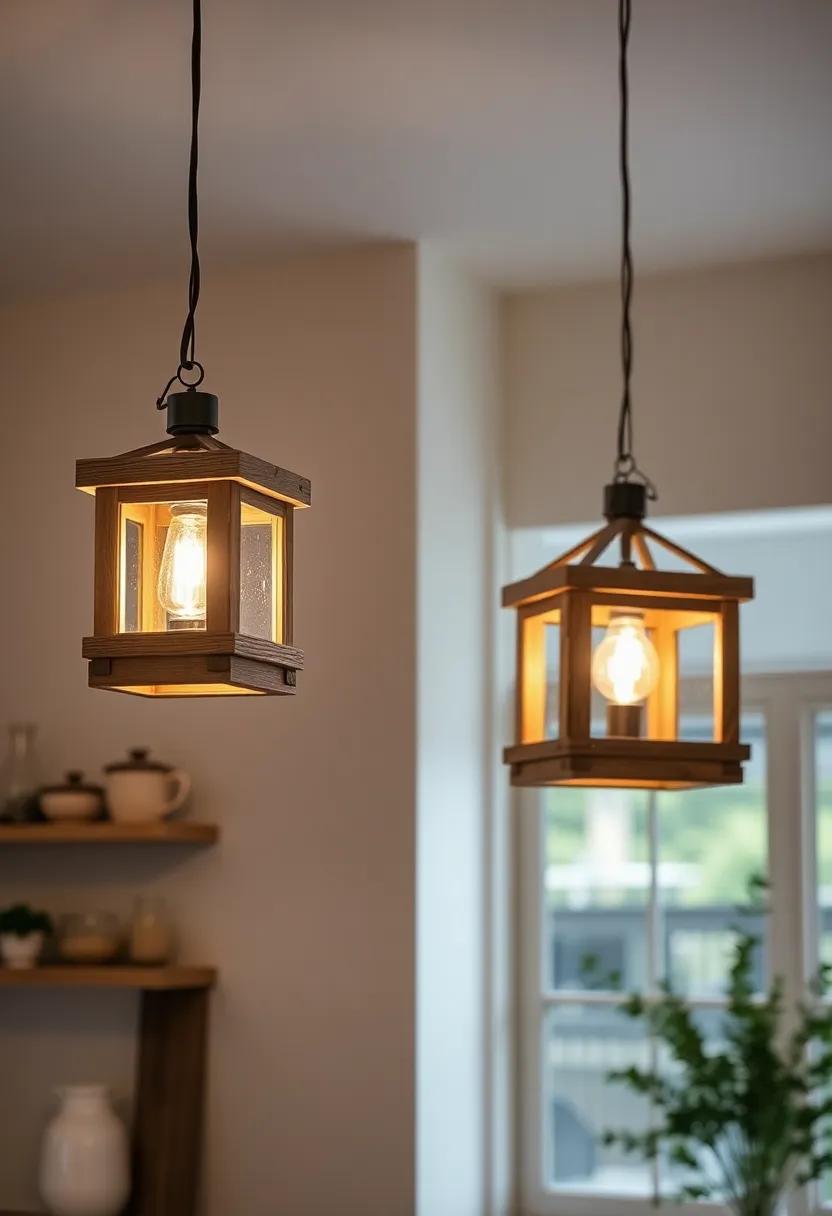 Weathered Wood Lanterns:⁣ These hanging lanterns,​ crafted‌ from reclaimed wood, cast a soft glow that transports you to a ​serene countryside