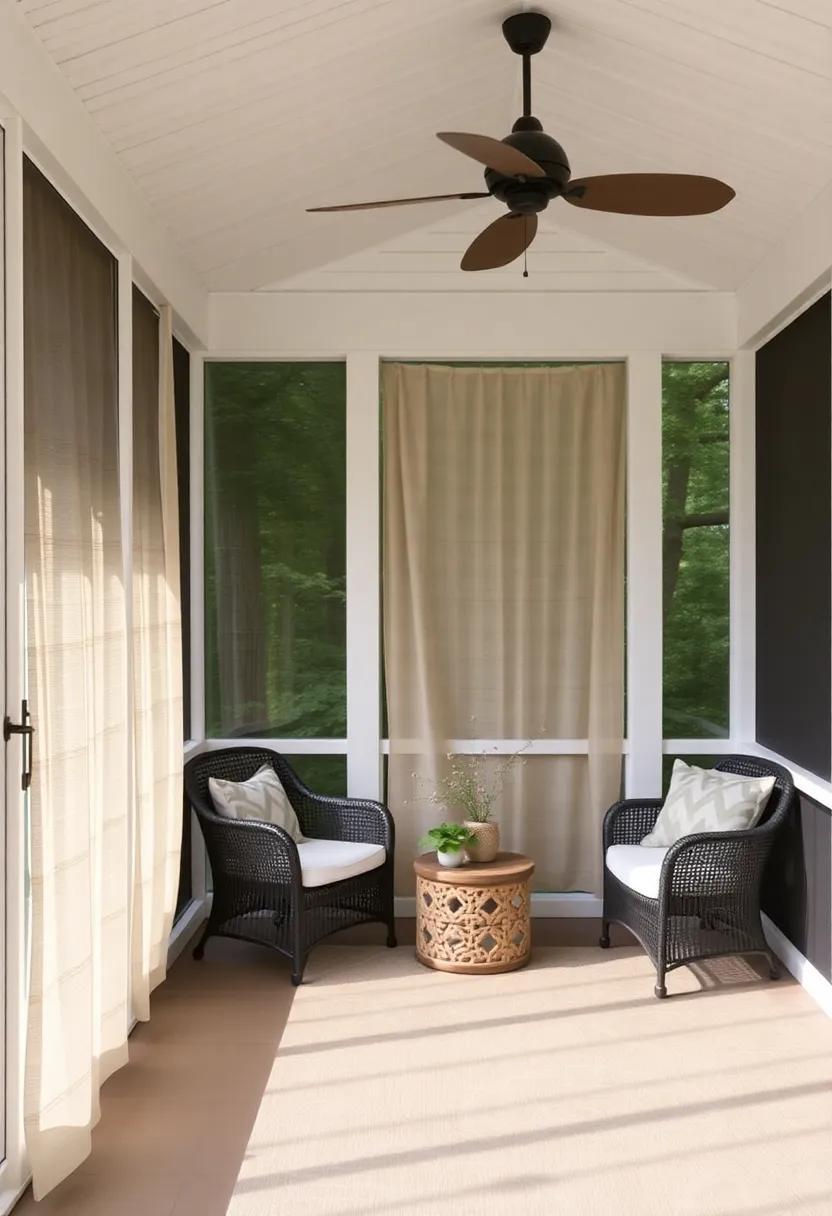 Textures ‍and Fabrics: Adding Visual⁤ Interest to Your Screened Porch Environment
