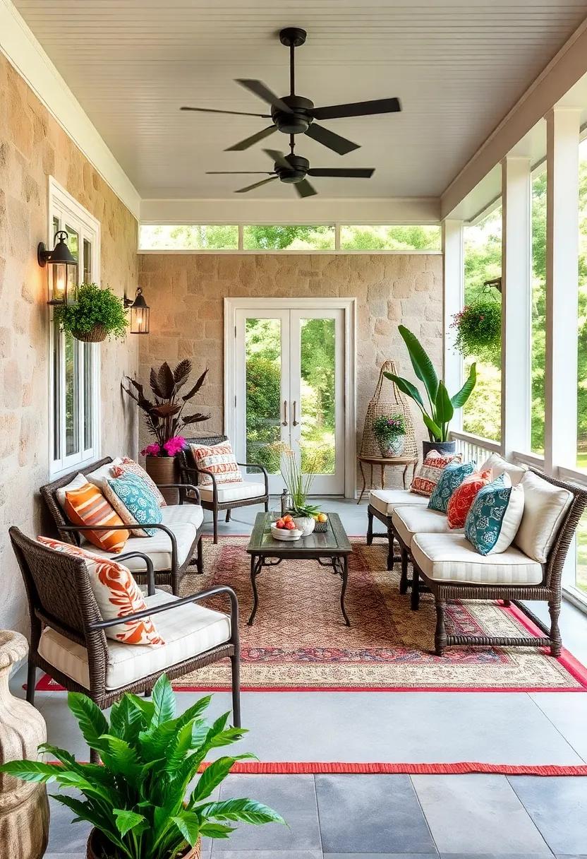 Transform Your Screened ⁣Porch‍ Into a Cozy Retreat with Soft Textiles and Inviting Colors