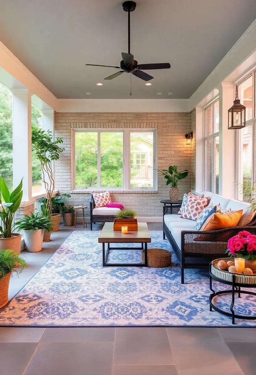 Creating⁢ Zones: How‍ Rugs Can ⁤Define⁢ Spaces on Your ‍Screened Porch