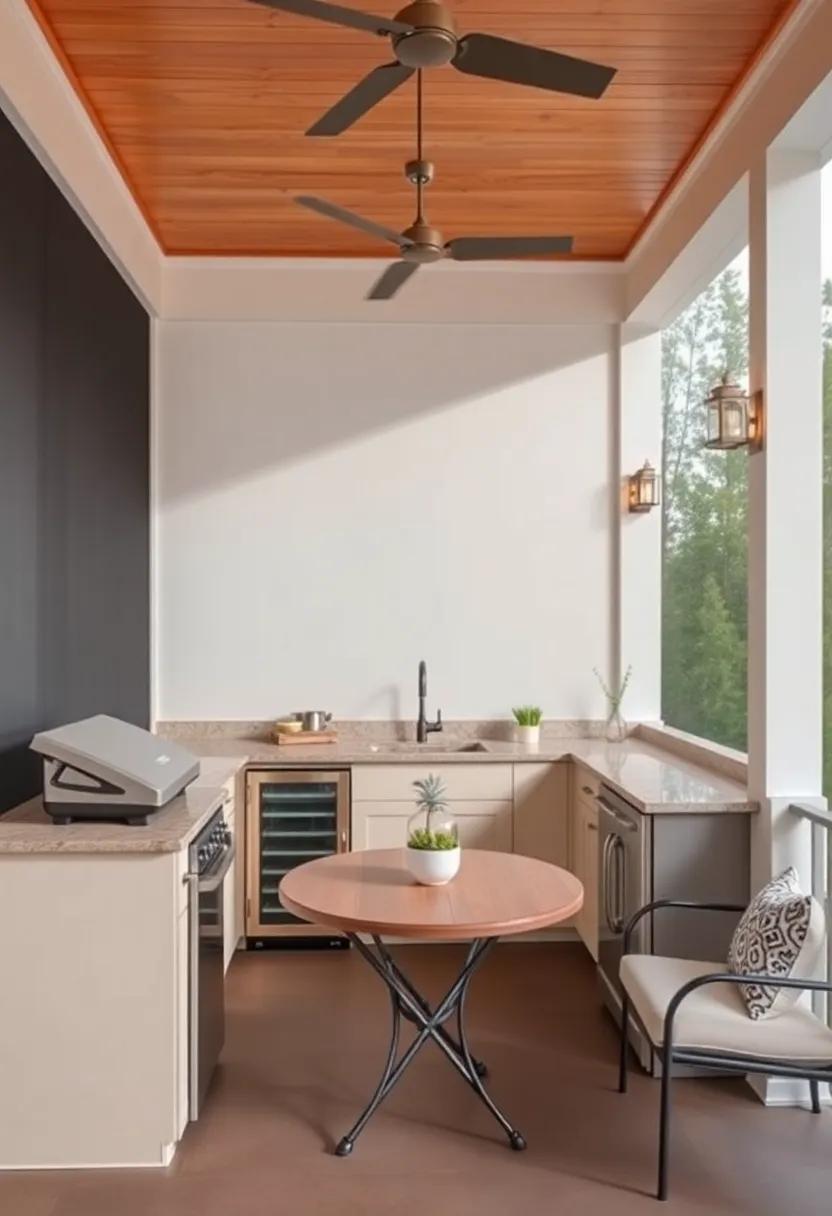 Explore the Serenity of Screened ⁣Porches with Mini Fridge Kitchens