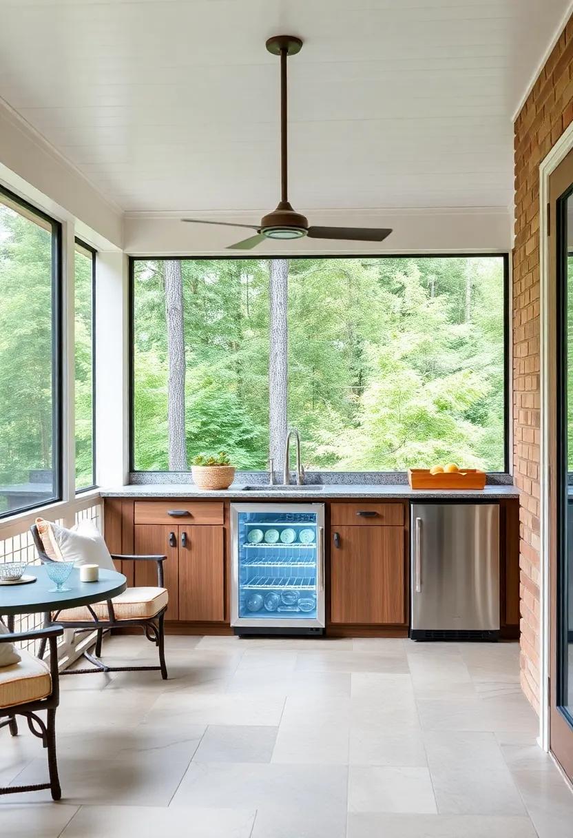 Creative Ideas for Integrating Mini Fridges into Your Screened Porch