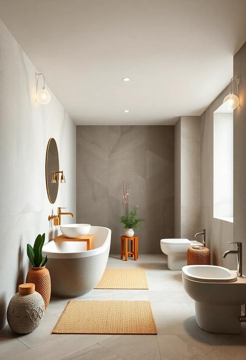 Soft Earth tones: ⁤Embrace​ a ‌color palette ‌of muted greens,⁣ beiges, and soft grays to create a‌ calming⁤ backdrop in ⁢your bathroom