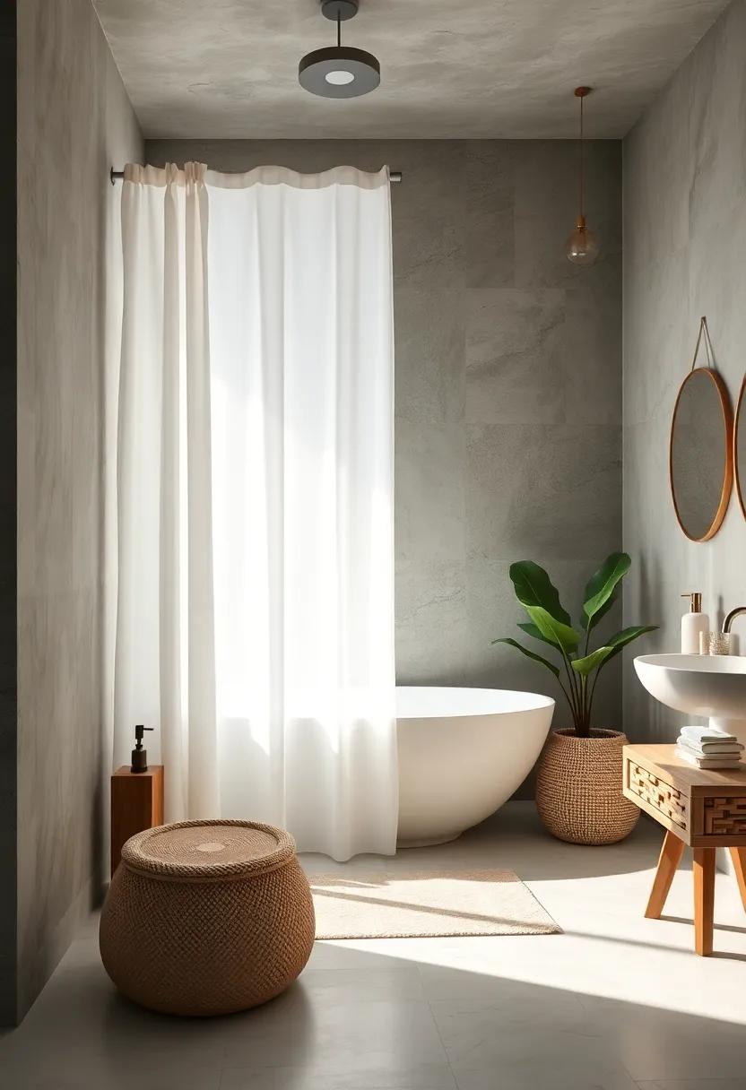 Soft Shower Curtains:⁢ Choose a flowy or fabric⁣ shower ‍curtain in light‍ colors that ⁤softly ⁢filters light and creates an airy feeling