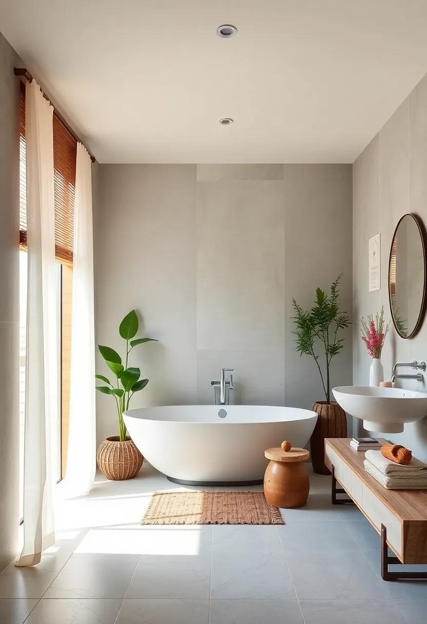 Natural Materials: Incorporate ⁤bamboo, wooden ‌shelves, or stone accents to⁣ connect your space with nature and add warmth