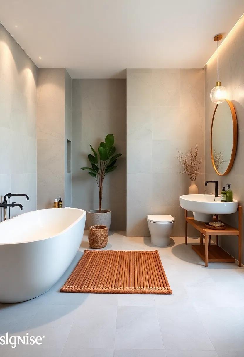 Bamboo Bath ⁤Mat: Replace traditional mats⁣ with a bamboo⁣ mat for a natural, <a href=