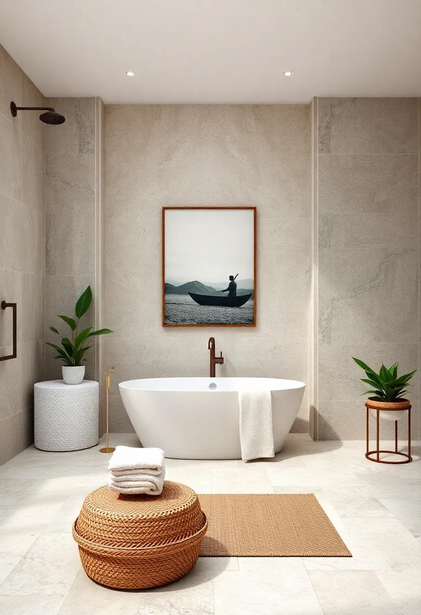 Mindful ⁢Art: Hang serene artwork or photographs that ‌inspire peace and ​calmness to provide⁣ a ​visual escape during bath time