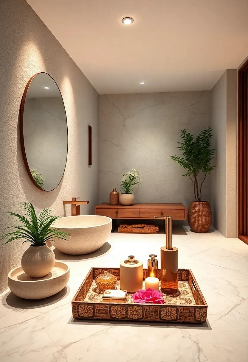 Decorative Trays: Use decorative trays to group items together, creating a clean and cohesive look on countertops