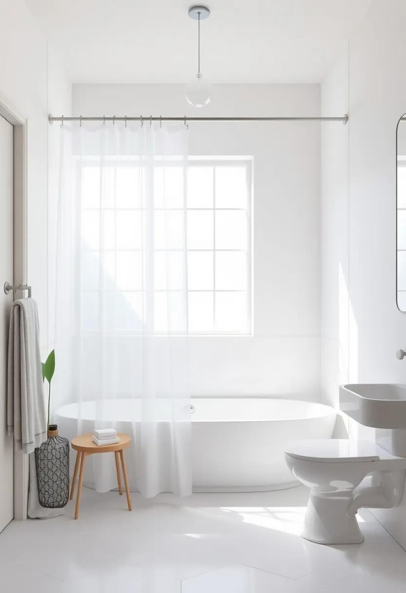 Select⁣ Clear Shower Curtains: Swap your ‌opaque shower curtains for clear ⁣ones to ⁣create an illusion of a bigger space