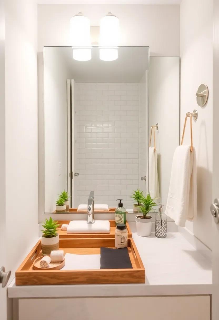 Use Decorative ‍Trays: Group ⁣smaller items on trays to keep counters organized and visually appealing