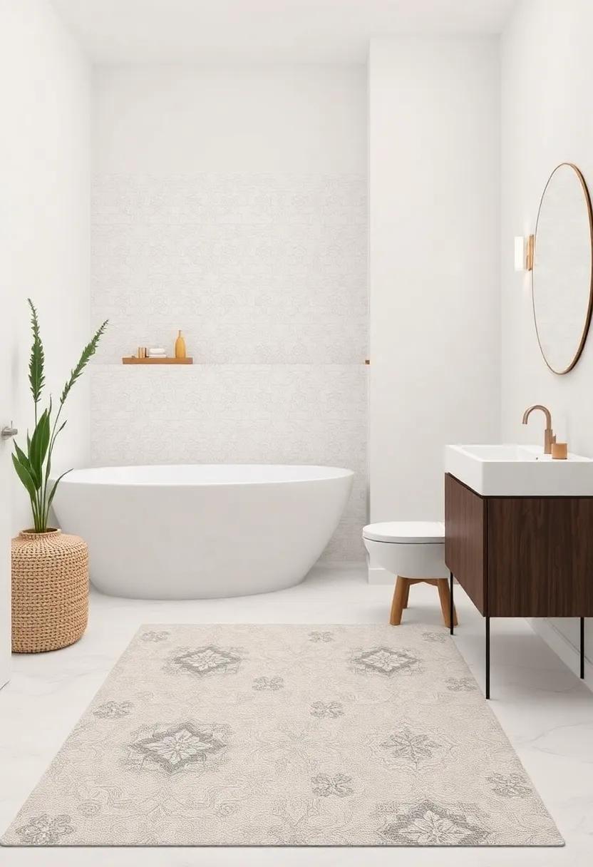 Elegant rugs That ⁣Define Space and Add Comfort to Small Bathroom Floors