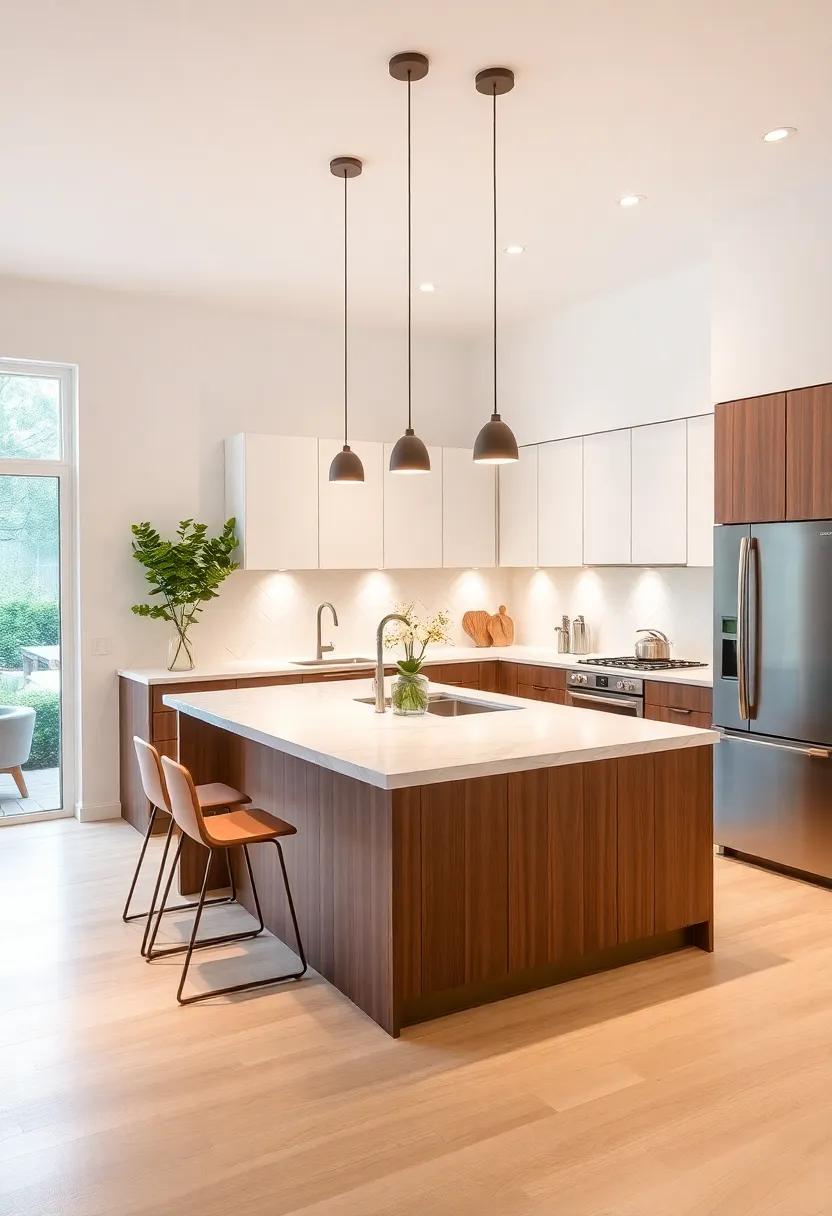 Compact⁣ Kitchen Islands with built-In ‌Dining Features for Small Families