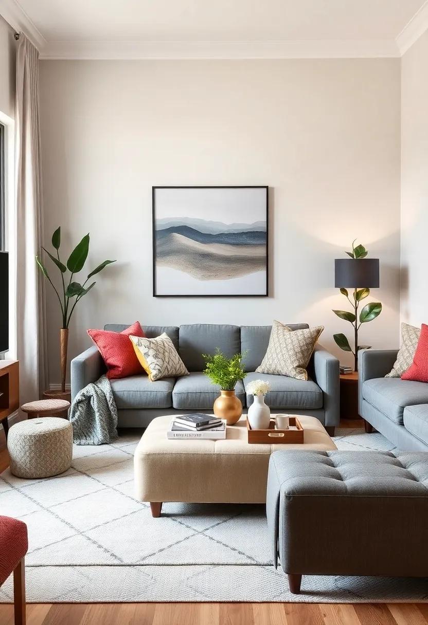 Ottoman Alternative: Use a chic ottoman as your coffee ​table, providing a⁤ soft surface that’s family-friendly and can be ​used for extra seating