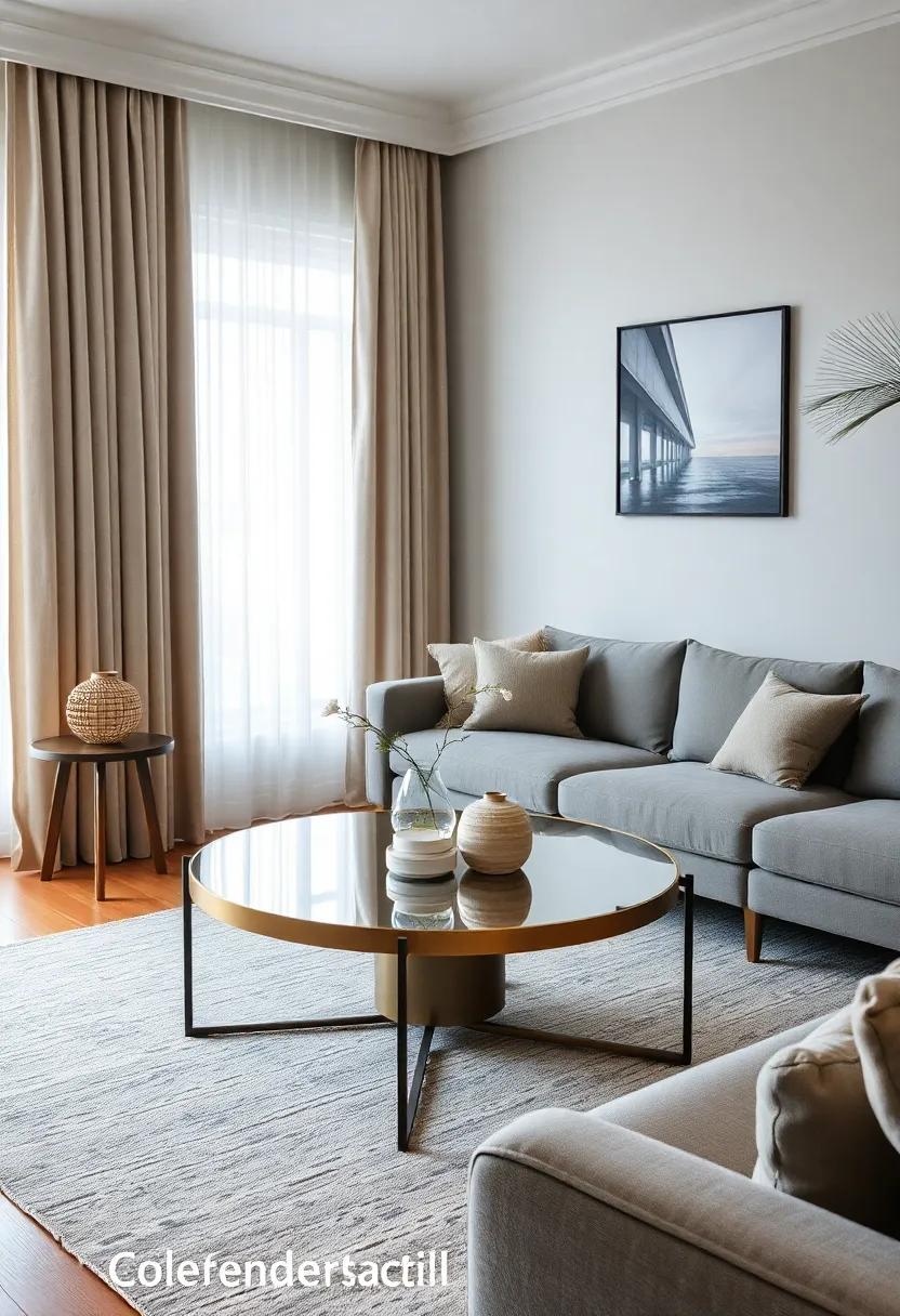 Contemporary⁢ Chic: Look‌ for a coffee table with a mirrored surface‌ for a modern twist that adds depth and reflects light around the room