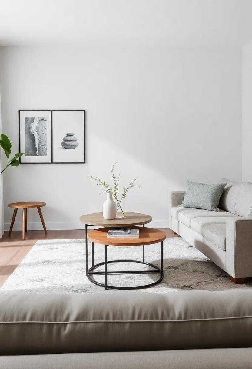 nesting Tables: Select a set of nesting tables ⁣that can be easily pulled ⁣apart for extra⁤ space⁤ when hosting guests, perfect ‌for small gatherings