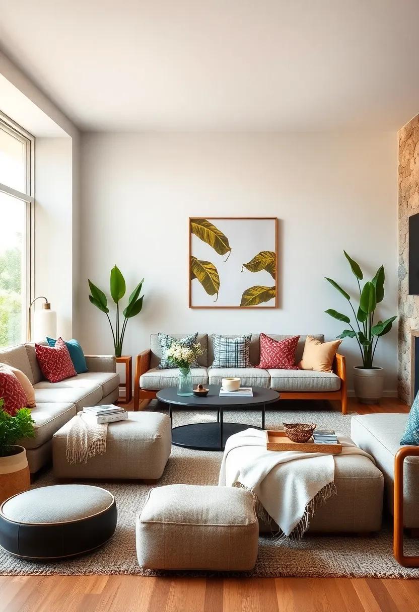 Outdoor-Inspired Ottomans: Bring the outdoors in with ottomans made from‌ weather-resistant materials, perfect for storing your favorite outdoor blankets