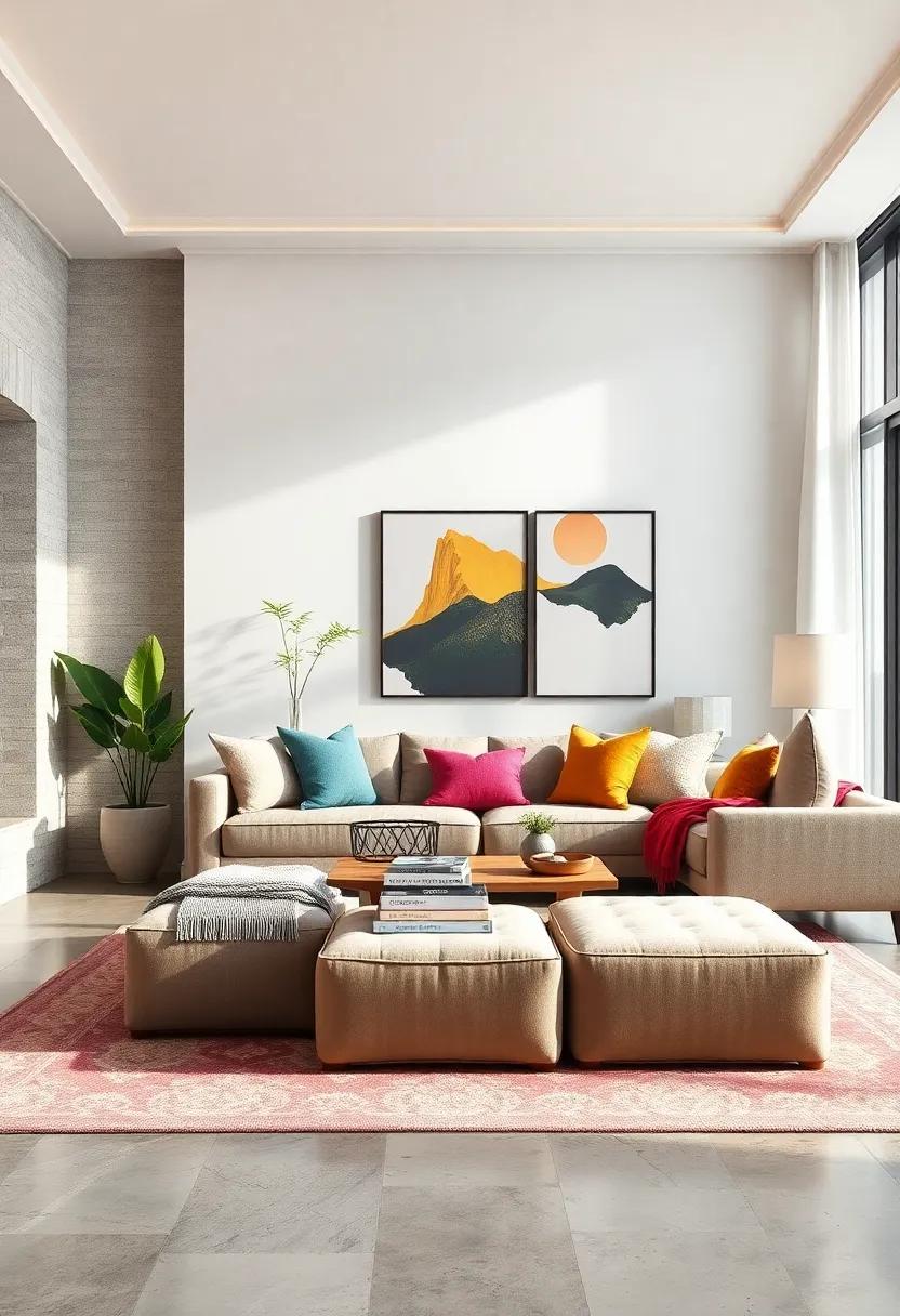 Nesting Ottomans: Utilize ⁤nesting ottoman sets that can be⁢ tucked away ⁤when not needed, offering flexibility ⁢and ⁢extra seating when‌ required