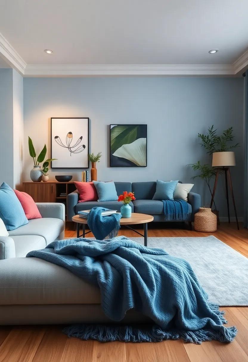 Calming blue Nooks: Create a cozy reading nook with ⁤soft blue⁢ cushions and ⁤a comfortable chair, where you can escape into ‌your favorite book