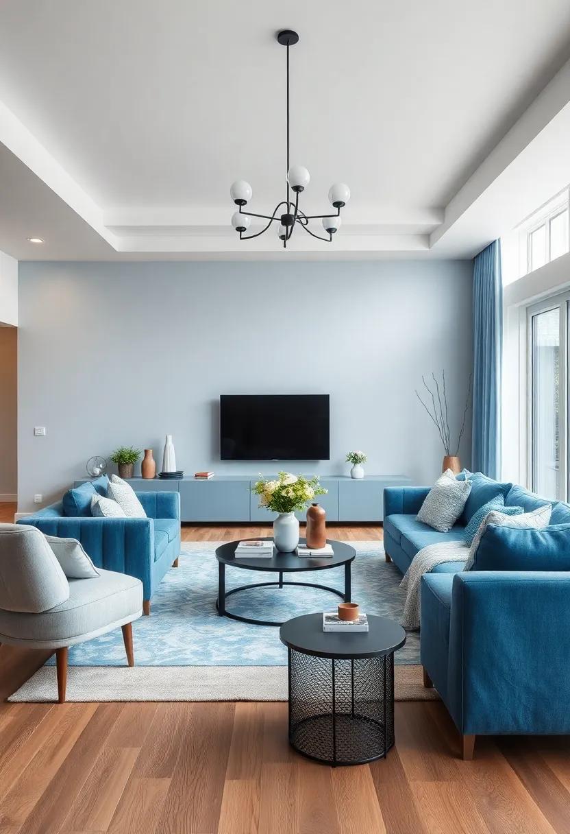 Blue⁣ and Grey Color Palette: Blend soft⁤ blue with ⁤complementary grey shades to achieve a ​sophisticated yet⁣ serene look that feels both modern⁤ and ⁢timeless