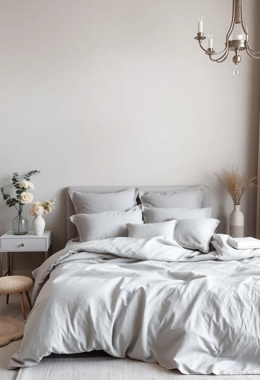 Incorporate Elegant Linens: Opt for high-quality⁢ bedding in soft grey shades that feel luxurious to the touch,creating ⁤a​ peaceful retreat for relaxation
