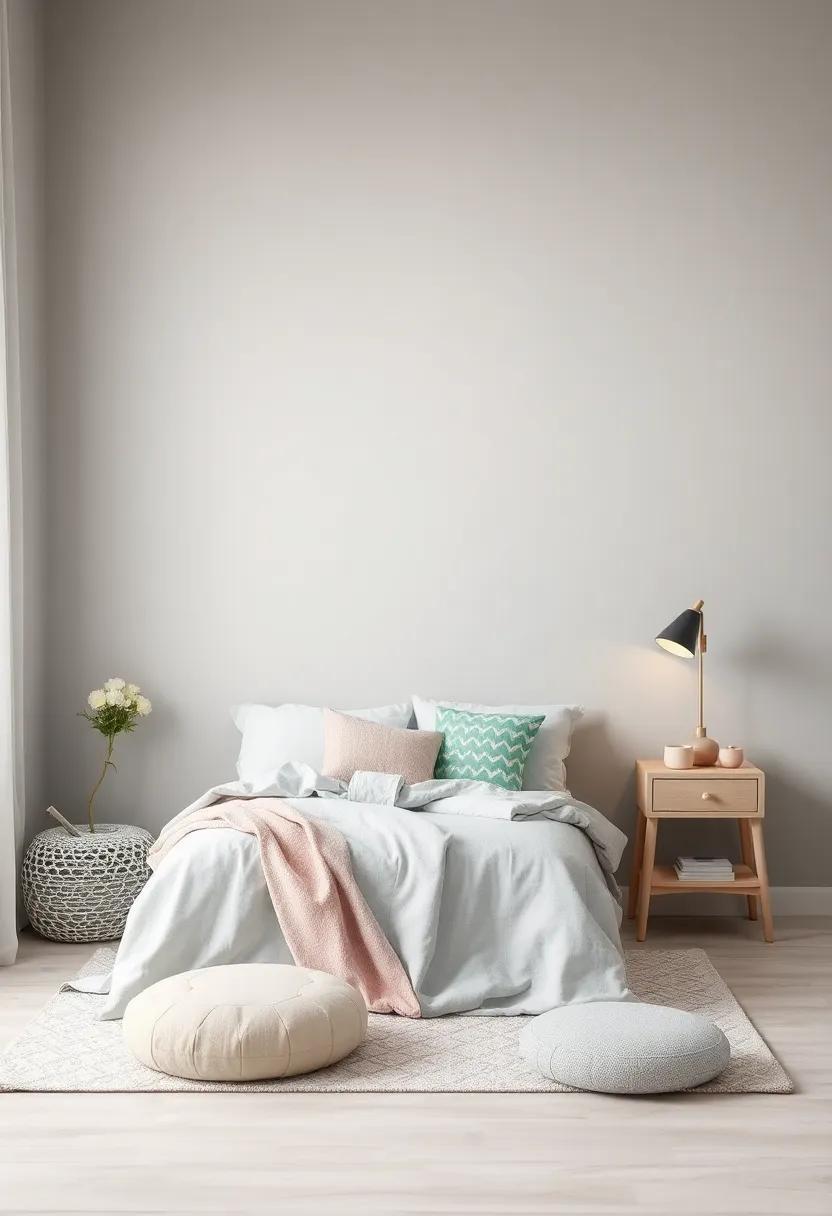 Accessorize with Pastels: Pair soft grey with pastel colors like rose or mint ​green ⁢for subtle pops of color ‌that‌ maintain serenity