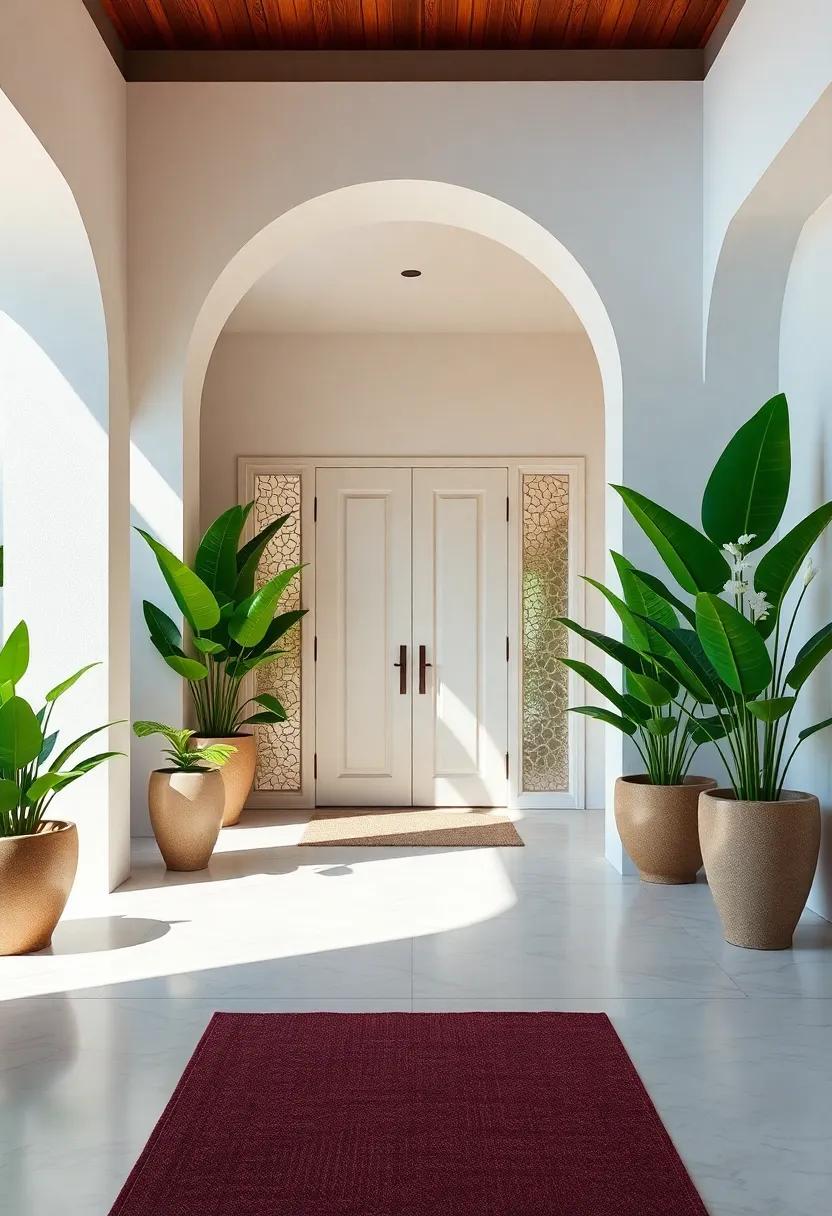 Enhancing the Entrance with Unique⁢ Sculptures and accents